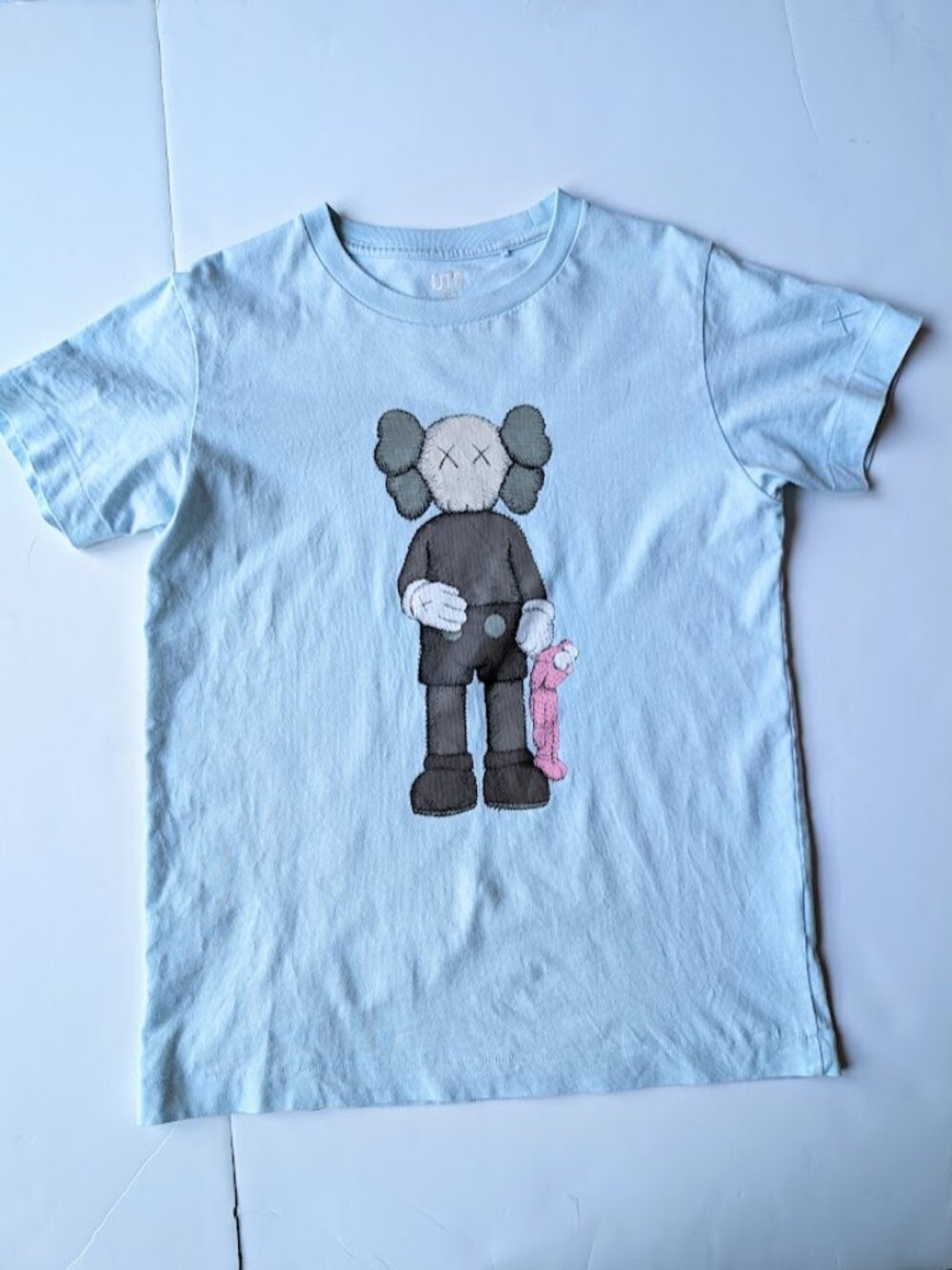 KAWS x Uniqlo Companion Short Sleeve Tee Light Blue Kids Unisex Sz:11-12